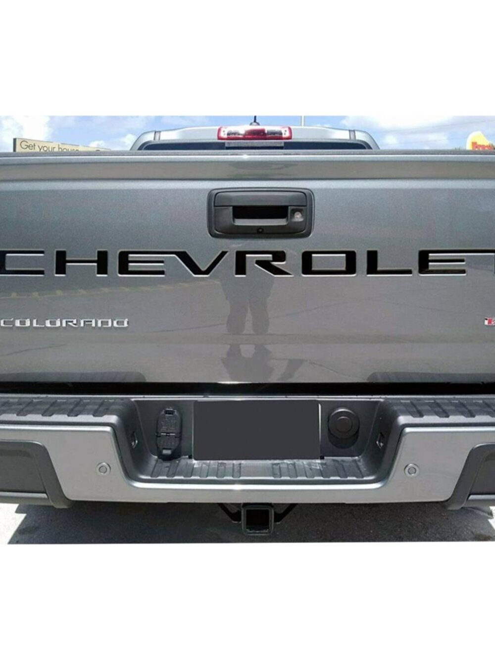 Gloss Black Raised Plastic Tailgate Letters Inserts Chevrolet Colorado 2021 2022